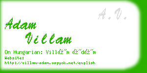 adam villam business card